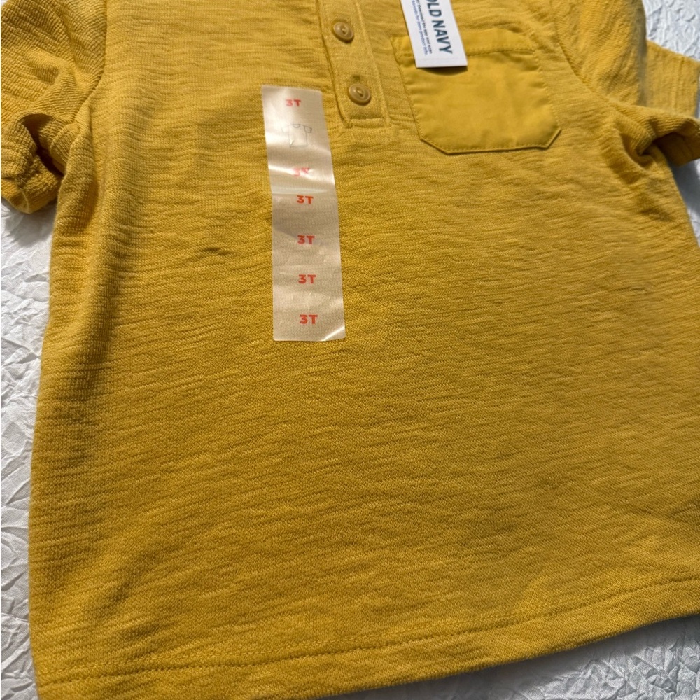 Toddler 3T Old Navy Yellow/Mustard Shirt Casual Style T nwt
